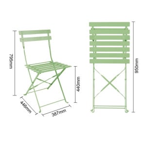 Light Green Steel Folding Chairs - Comfort and Durability