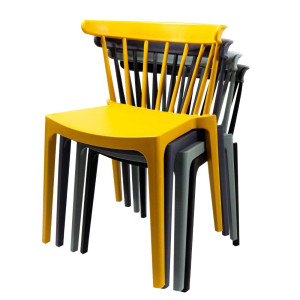 Cadeiras Polipropileno Antracite - Conjunto de 4: Design elegante e conforto duradouro