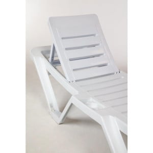 White Polypropylene Sun Loungers - Set of 4 by Resol