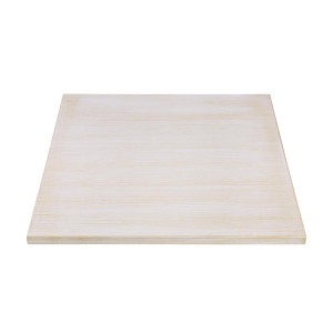 Tabuleiro de Mesa Quadrado Pré-perfurado Vintage Branco 700 mm Bolero - Alta qualidade em vime