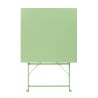 Folding square table Bolero light green 600 mm steel