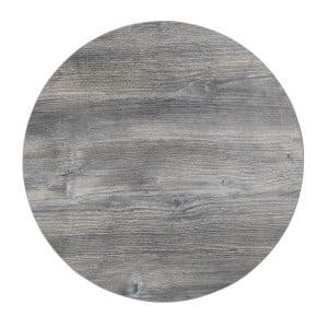 Tabuleiro de Mesa Redondo em Melamina Cinza 600 mm - Bolero, resistente e elegante