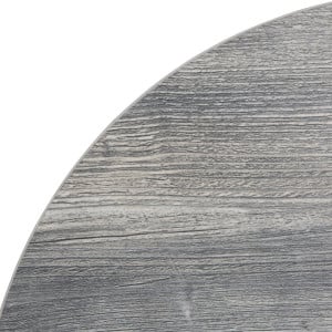 Tabuleiro de Mesa Redondo em Melamina Cinza 600 mm - Bolero, resistente e elegante