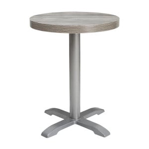 Tabuleiro de Mesa Redondo em Melamina Cinza 600 mm - Bolero, resistente e elegante