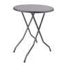 Mesa alta redonda dobrável 85cm design e robusta