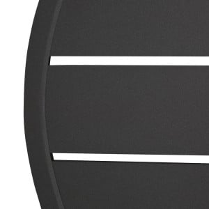 Tabuleiro de Mesa Redondo em Alumínio Preto Bolero 580mm - Moderno e Resistente