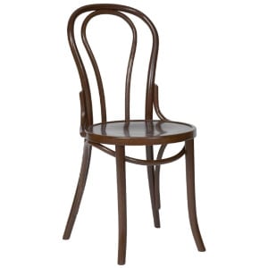 Cadeiras Bistrô Madeira Curvada Acabamento Nogueira. Charme e Conforto para o Seu Restaurante.