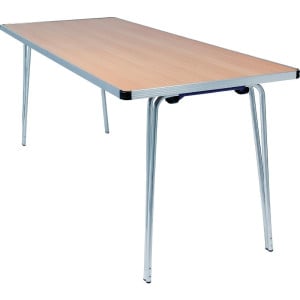 Mesa Dobrável Efeito Faia Contorno 1830mm - Prática e Robusta
