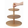 3-Level Acacia Wood Display Stand ø305x395 mm - Olympia