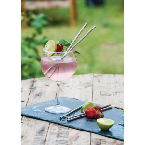 Stainless Steel Straws 215 mm - Pack of 25 high quality