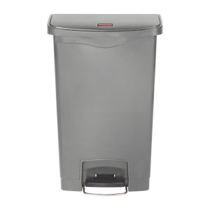 Poubelle à Pédale Frontale Grise 50L - Hygiénique & Pratique | Rubbermaid