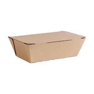 Caixas de alimentos microcaneladas compostáveis 130 x 195 mm - Conjunto de 300 Vegware