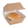 Small Compostable Hamburger Boxes 112mm - Pack of 150 Kraft Fiesta