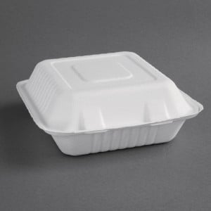 Caixas compostáveis Bagasse 223mm - Lote de 200, ecologicamente responsáveis