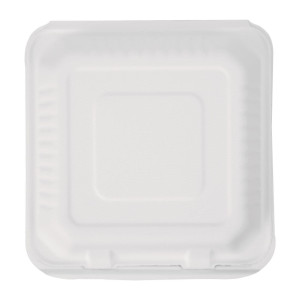 Caixas compostáveis Bagasse 223mm - Lote de 200, ecologicamente responsáveis