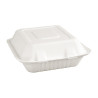 Caixas 3 Compartimentos de Bagasse Compostáveis 201mm - Pacote com 200