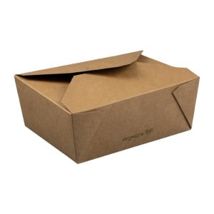 Compostable Cardboard Food Boxes No.3 1800 ml - Pack of 180 - Vegware - Ecological and practical!