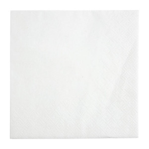 Cocktail Napkins 2 Ply 240 mm White - Pack of 4000 Fiesta