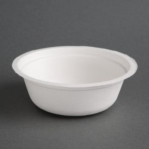 Copos Redondos Compostáveis de Bagasse 350ml - Lote 50 Fiesta Green