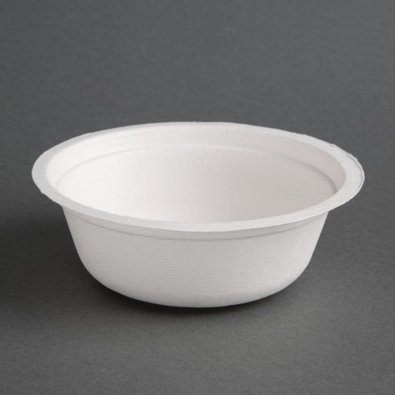 Copos Redondos Compostáveis de Bagasse 350ml - Lote 50 Fiesta Green