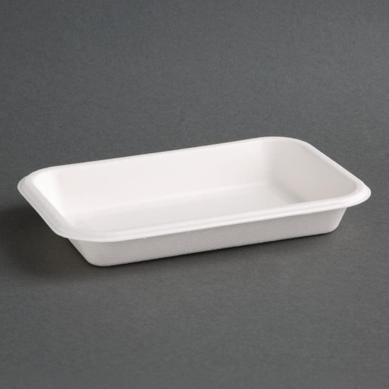 Barquettes compostables en bagasse 340ml - Éco-responsable, pratique