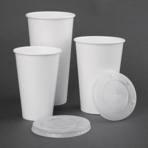 Copos de papel para bebidas frias de 625ml 90mm - Lote de 1000 recicláveis, elegantes e práticos.