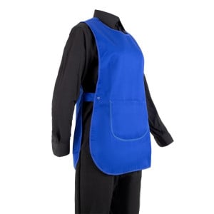 Avental tipo bata com bolso azul royal - Whites Chefs Clothing