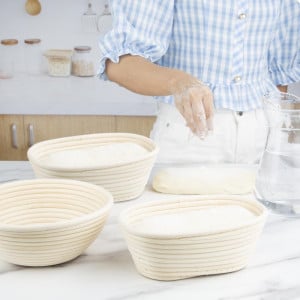 Cesto de Fermentação Oval em Vime 250x150x80 mm Vogue: Pastelaria perfeita & fermentação homogênea