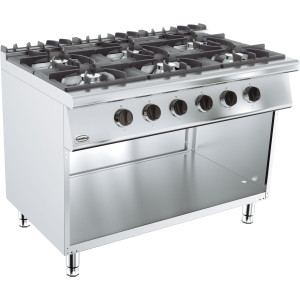 Fourneau Professionel 700 a Gás - 6 Queimadores - CombiSteel