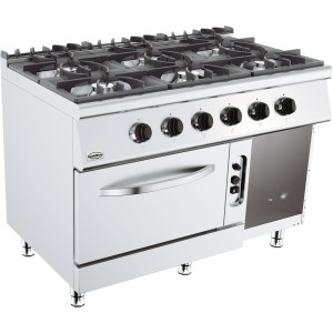 Fourneau Professionnel 700 com Forno a Gás - 6 Queimadores - CombiSteel