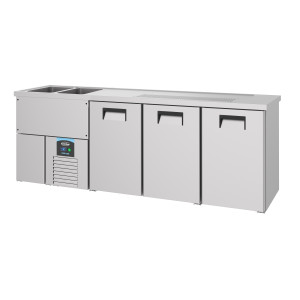 Refrigerador de cerveja de 3 portas - 2 torneiras à esquerda - CombiSteel