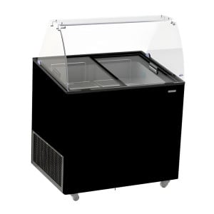 Vitrina de Gelado Preto - 6x5 L | CombiSteel: Apresentação e Conservação Ideais