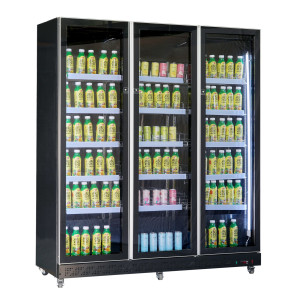 Vitrine Refrigerada para Bebidas 3 Portas de Vidro Preto 1173 L - CombiSteel