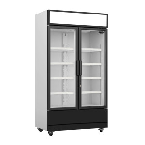 Refrigerated Beverage Display Case 2 Glass Doors 670 L CombiSteel - Professional Refrigerated Cabinet