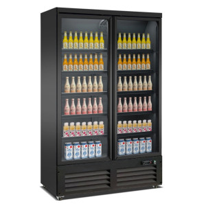 Vitrina de Bebidas Preta 2 Portas - 1000 L CombiSteel