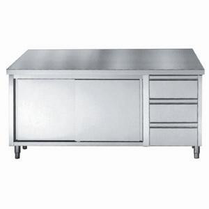 Móvel Inox Baixo GN 1/1 - 2 Portas e 3 Gavetas - L 1800 x P 700 mm - CombiSteel