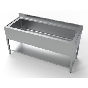 Plonge 1 Bac com Espaldar e Prateleira - L 1800 x P 700 mm - CombiSteel