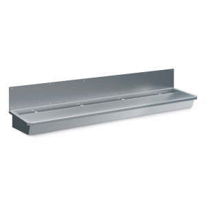 Pia Inox com Protetor de Respingo e Tampão de Drenagem - L 2400 x P 468 mm - CombiSteel