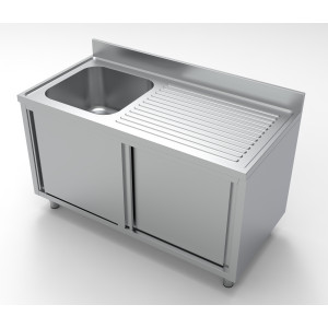 Meuble Plonge 1 Bac e Escorredor à Direita - L 1400 x P 700 mm - CombiSteel