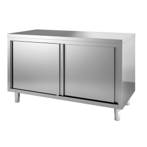 Meuble Inox Bas - 2 Portas - L 1800 x P 700 mm - CombiSteel