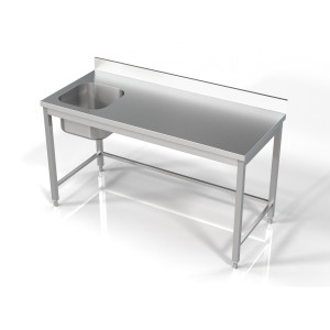 Plonge 1 Bac com Espaldar - L 1600 x P 700 mm - CombiSteel