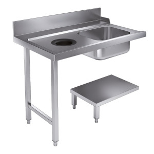 Mesa de Carregamento com Furo para Resíduos à Esquerda - L 1200 x P 750 mm - CombiSteel
