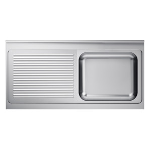 Évier 1 Bac e Escorredor à Esquerda com Backsplash - L 1400 x P 700 mm - CombiSteel