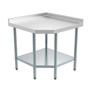 Mesa Angular Desmontável com Espaldar e Prateleira - L 900 x P 700 mm - CombiSteel