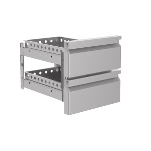 Bloco 2 Gavetas para Mesa Refrigerada P 600 mm - CombiSteel