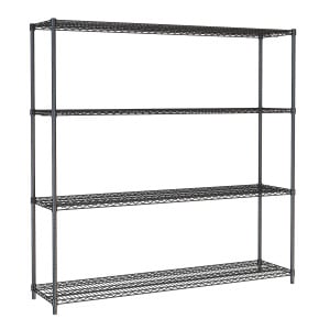 Etagère 4 Niveaux Démontable Noir - L 1800 x P 450 mm - CombiSteel