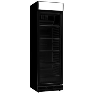 Armadura Refrigerada para Bebidas Preta com Porta de Vidro com Canopla - 382 L