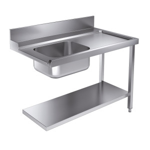Mesa de Carregamento com Prateleira e Backsplash - Direita - L 1200 x P 750 mm - CombiSteel