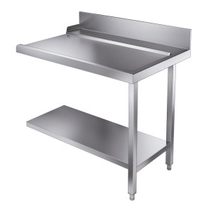 Mesa de Carregamento com Prateleira e Backsplash - Direita - L 1100 x P 750 mm - CombiSteel