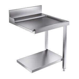 Loading Table with Shelf and Backsplash - Right - L 700 x D 750 mm - CombiSteel